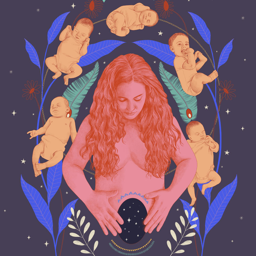 maternitat criança mare dubtes dones nadons il·lustració art disseny cartell marta bellvehí